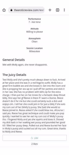 companion/Massage Molly in Racine, WI